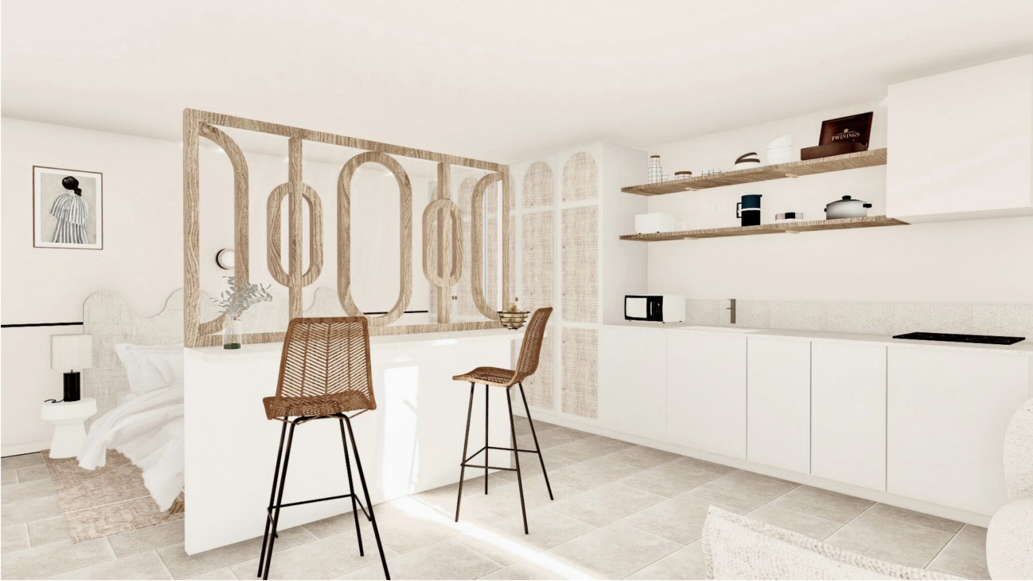 cabourg studio vue cuisine