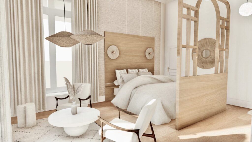 cabourg studio2 vue sur lit