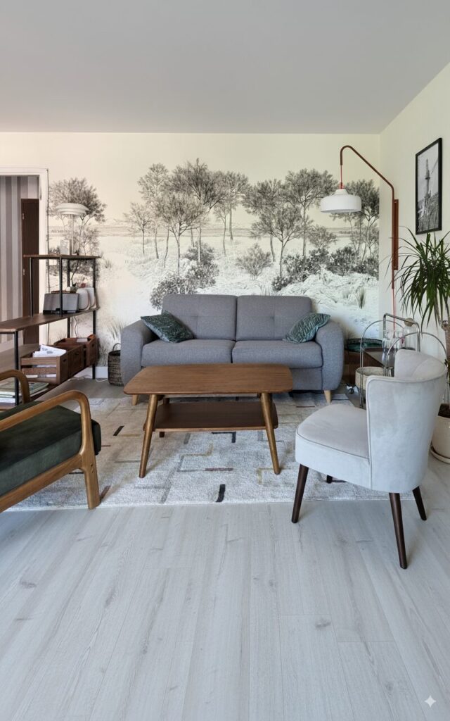 transformation : vue de face salon